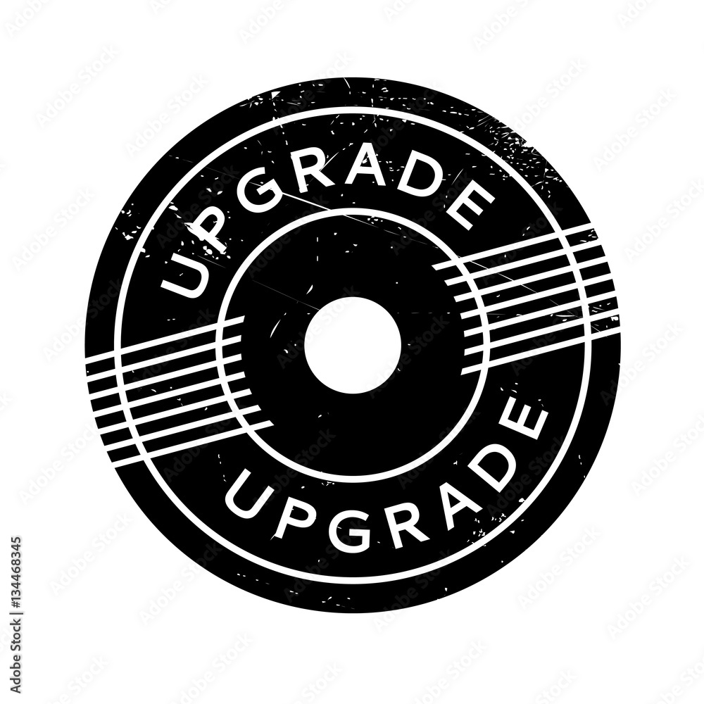 Upgrade rubber stamp. Grunge design with dust scratches. Effects can be easily removed for a clean, crisp look. Color is easily changed. Upgrade rubber stamp. Grunge design with dust scratches. Effects can be easily removed for a clean, crisp look. Color is easily changed.