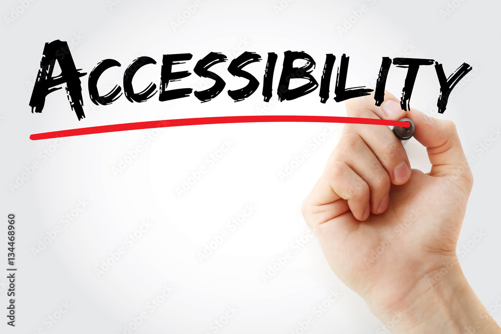 Fototapeta premium Hand writing Accessibility with marker, concept background