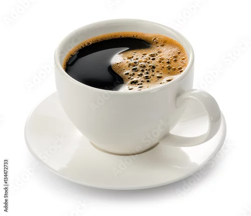Obraz Coffee cup on white background