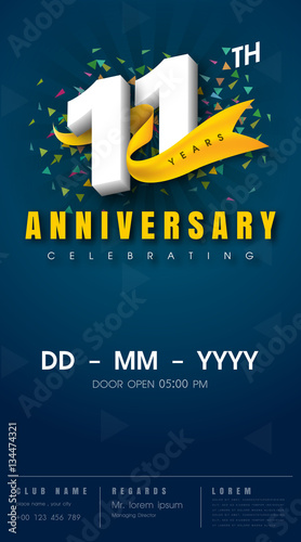 anniversary invitation card template design