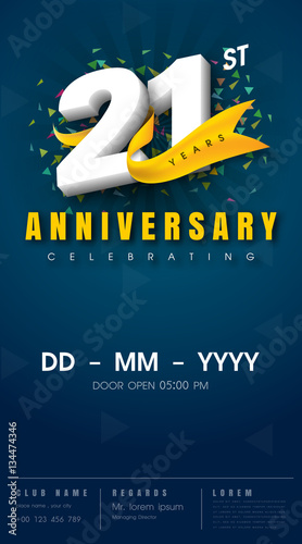 anniversary invitation card template design