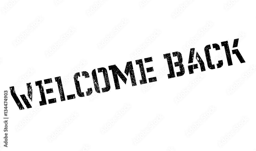 Welcome Back rubber stamp. Grunge design with dust scratches. Effects can be easily removed for a clean, crisp look. Color is easily changed. Welcome Back rubber stamp. Grunge design with dust scratches. Effects can be easily removed for a clean, crisp look. Color is easily changed.