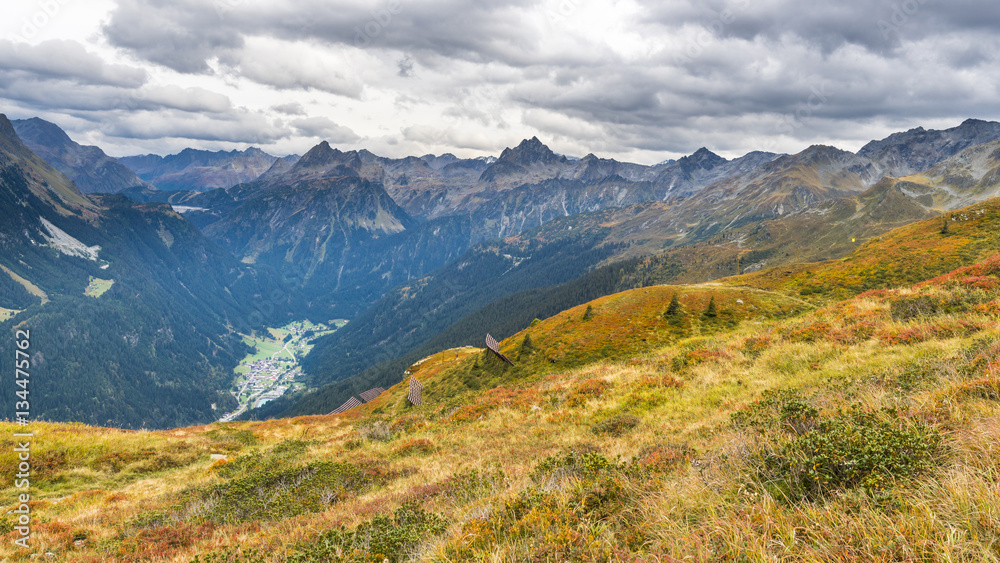 Blick ins Montafoner Tal,  Silvretta, Vorarlberg, Österreich