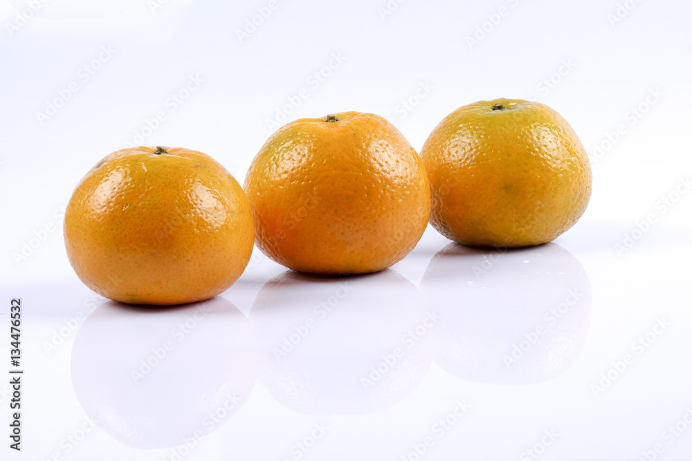 Mandarin orange citrus fruit isolated on white background. Mandarin orange citrus fruit isolated on white background.