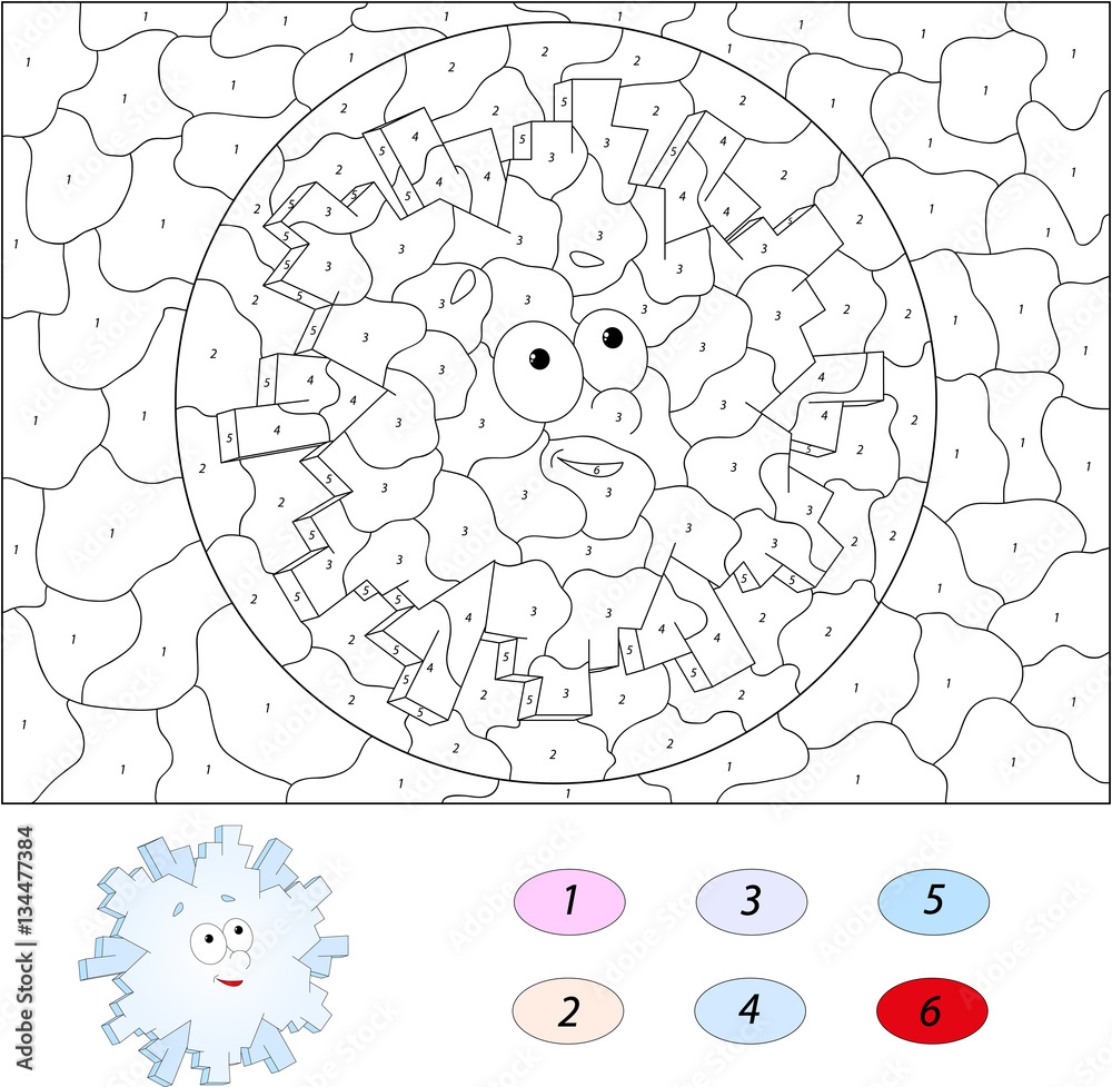 Color By Number Snowflake