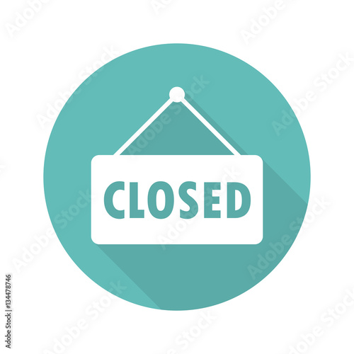 Closed sign flat icon vector