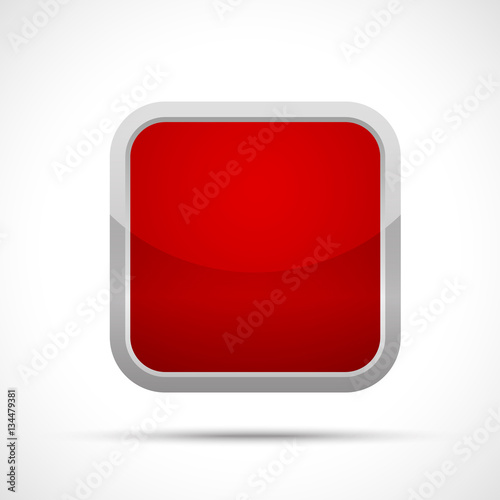 Gratis red square sticker isolated on white Vector Image
