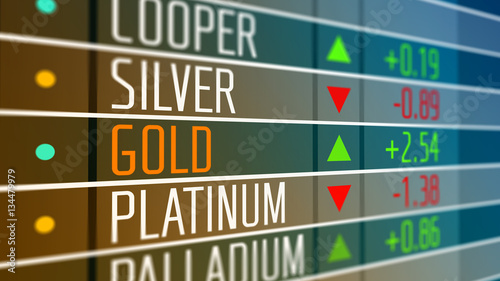 Φωτογραφία Price of gold on the stock market.