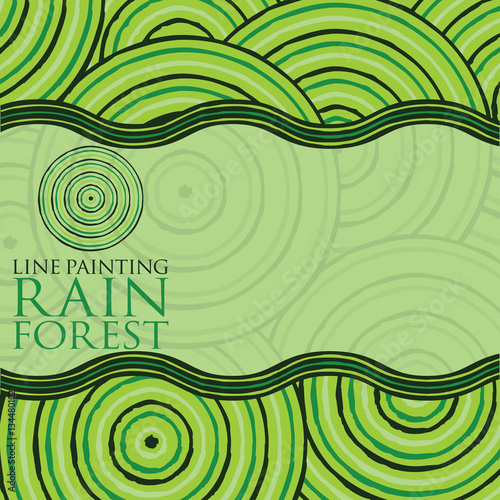 Line painting invite/ greeting card in vector format.