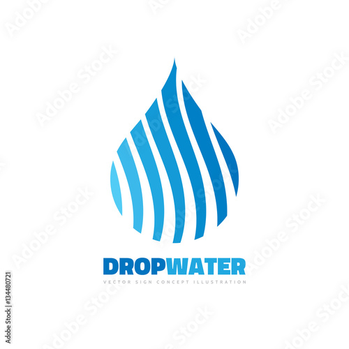 Drop clean water - vector business logo template concept illustration. Abstract creative sign. Design element.