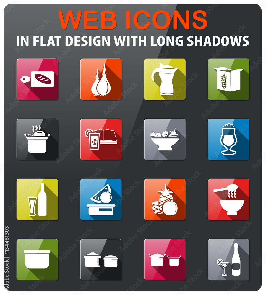 food and kitchen icon set food and kitchen icon set