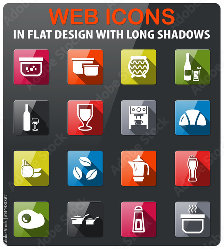 food and kitchen icon set