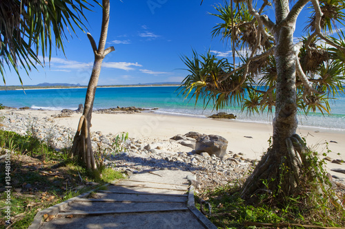 Noosa National Park beach in Queensland  Australia on a clear day