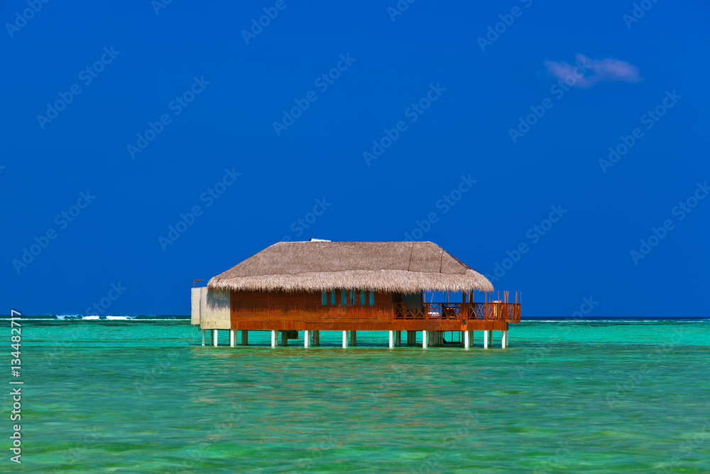 Water bungalow on Maldives island