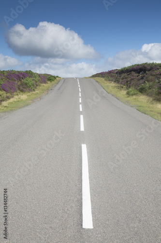 Open Road in North York Moors  Yorkshire  England