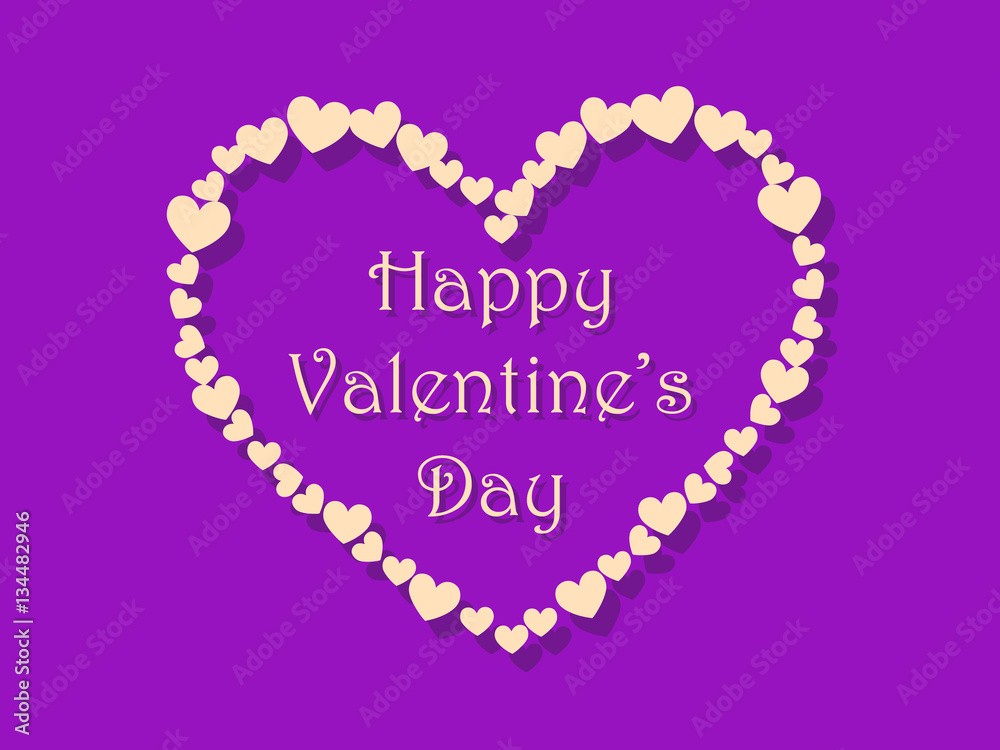 Happy Valentine`s Day abstract background Vector illustration