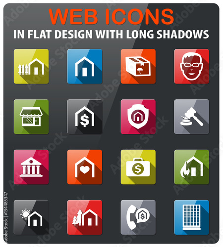 real estate icon set
