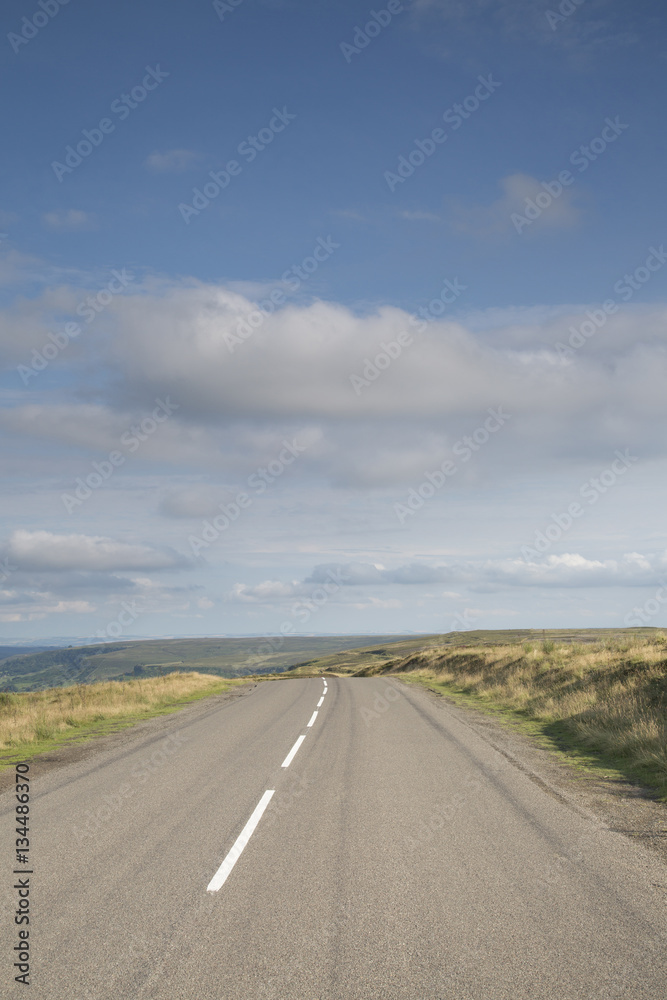 Fototapeta premium Open Road, North Yorkshire Moors; England