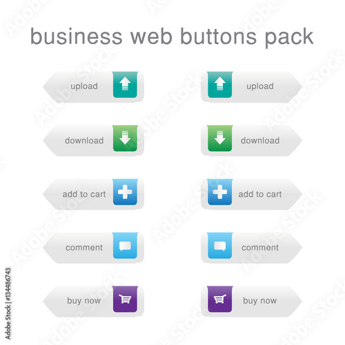 business web buttons and icons pack