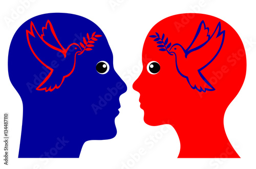Peacemaking in Marriage. Symbol of marital peacekeeping and reconciliation 