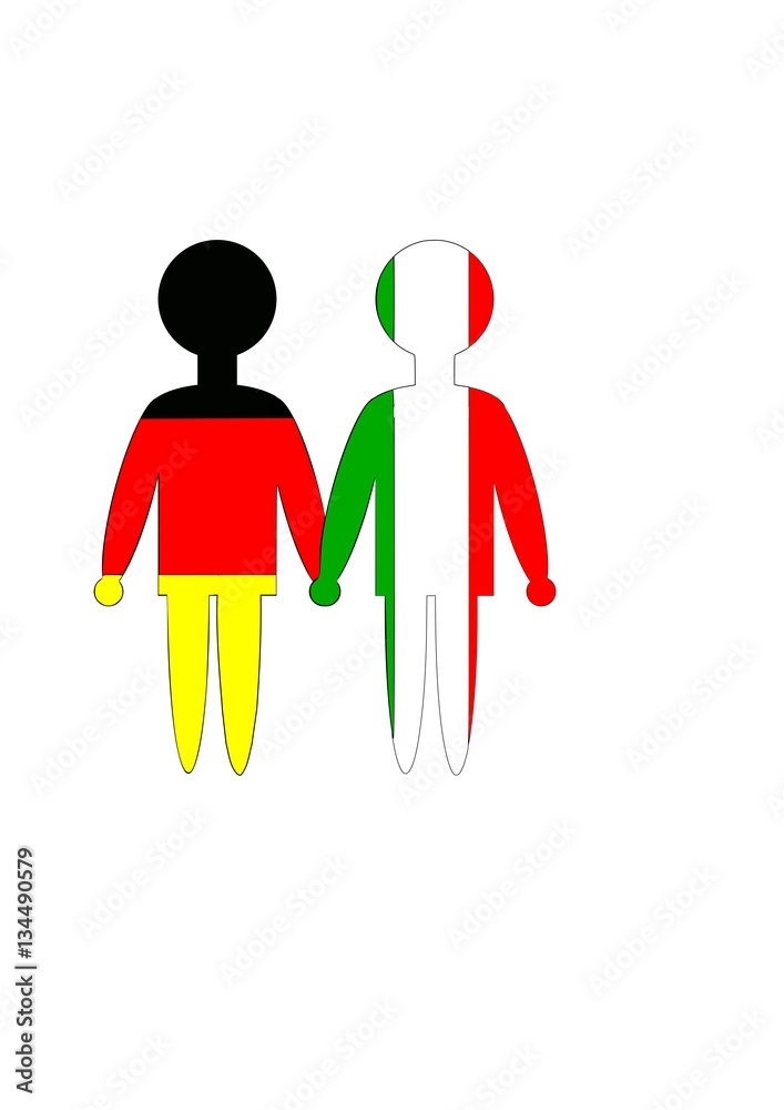 deutschitalienische Freundschaft vector de Stock Adobe Stock