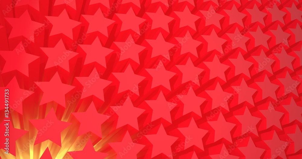 Red stars 3D pattern background Red stars 3D pattern background