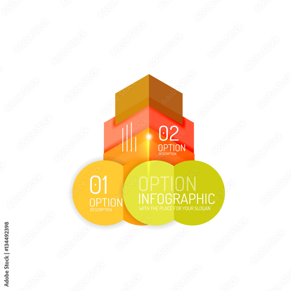 Fototapeta premium Vector geometric infographic template