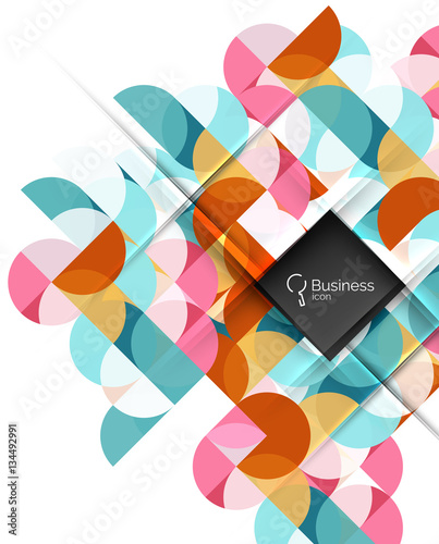 Vector abstract geometric composition
