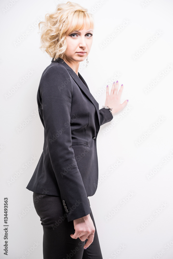 Obraz premium young businesswoman in black