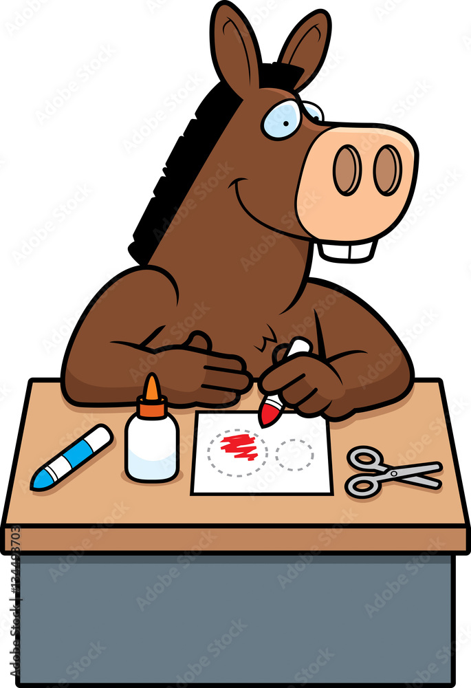 Cartoon Donkey Crafts Stock Vector Adobe Stock