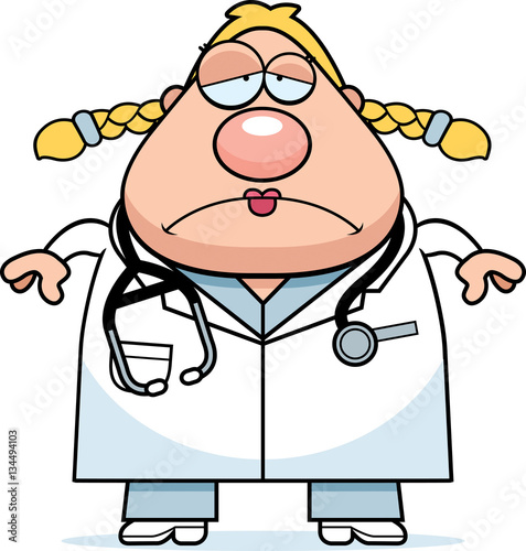 Sad Cartoon Doctor