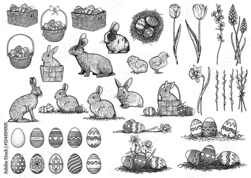 Easter illustration, collection