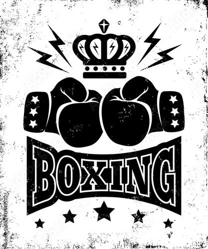 Vintage logo for boxing.