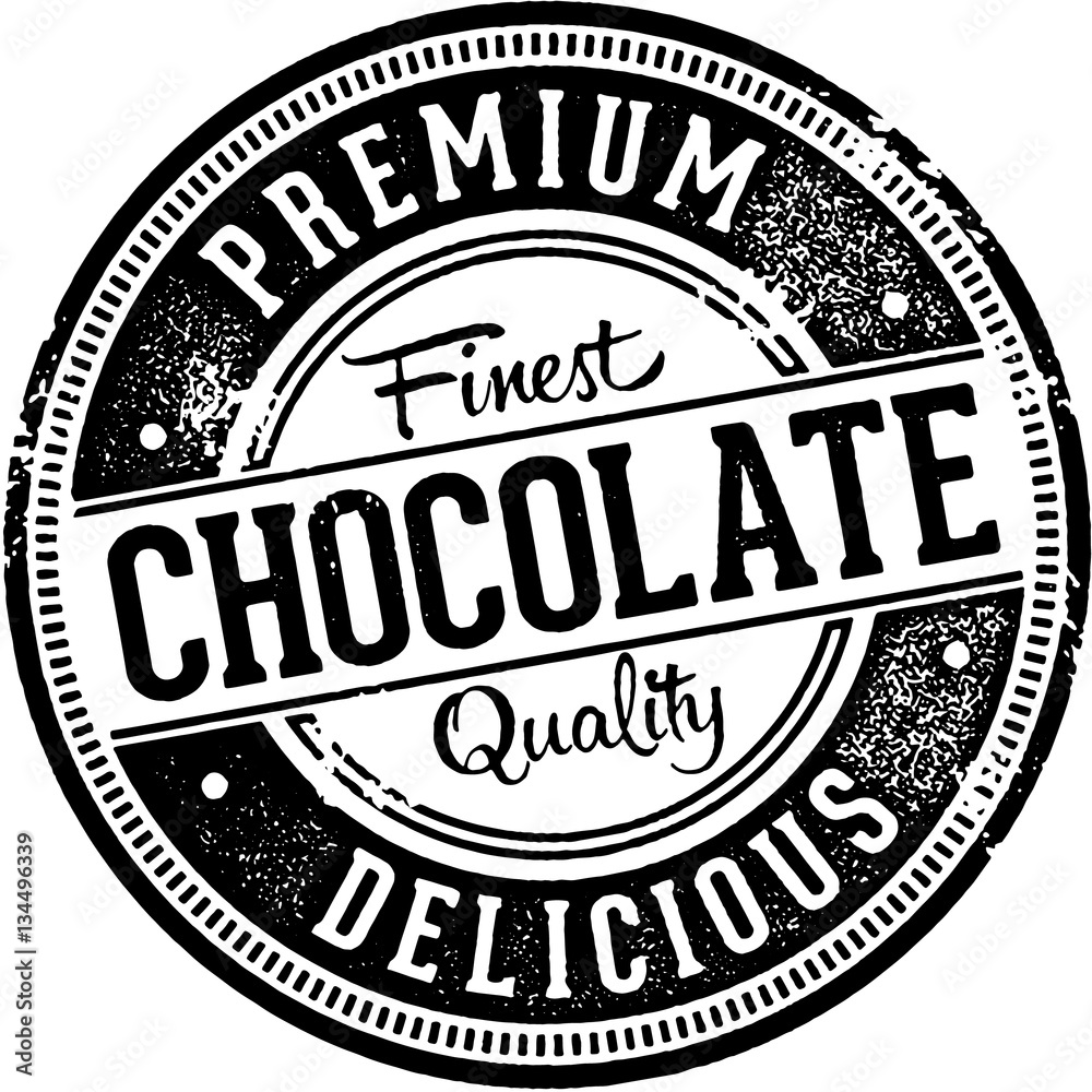 Premium Chocolate Dessert Vintage Stamp