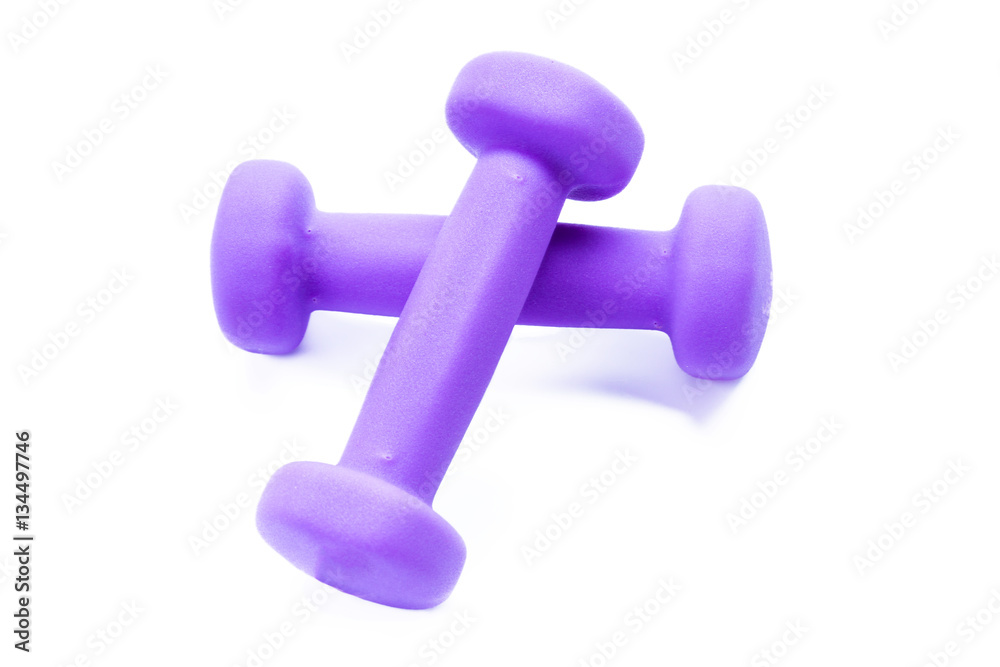 Dumbbells isolated on white Dumbbells isolated on white