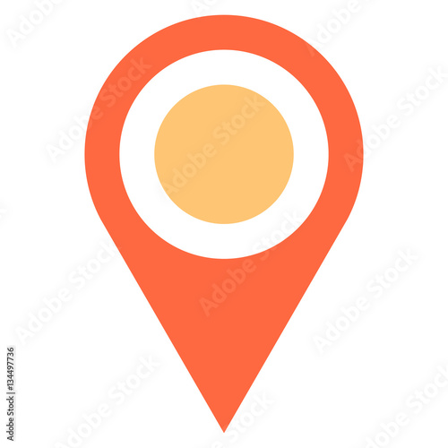 Map pin sign location icon marker point needle button