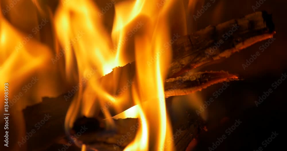 Beautiful Campfire, Bonfire Closeup - Native Material, straight out of the camera - no recompression - original file.