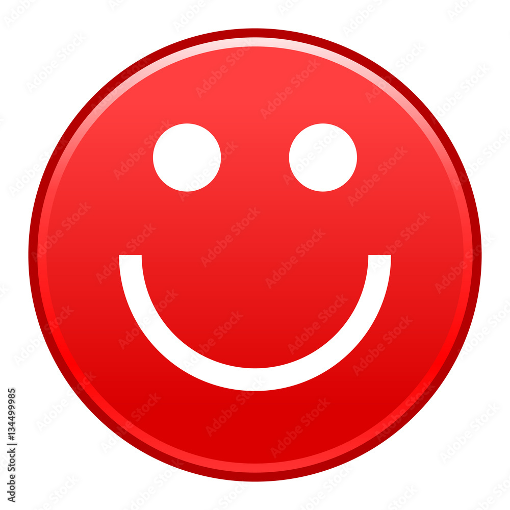 Red smiling face cheerful smiley happy emoticon Red smiling face cheerful smiley happy emoticon