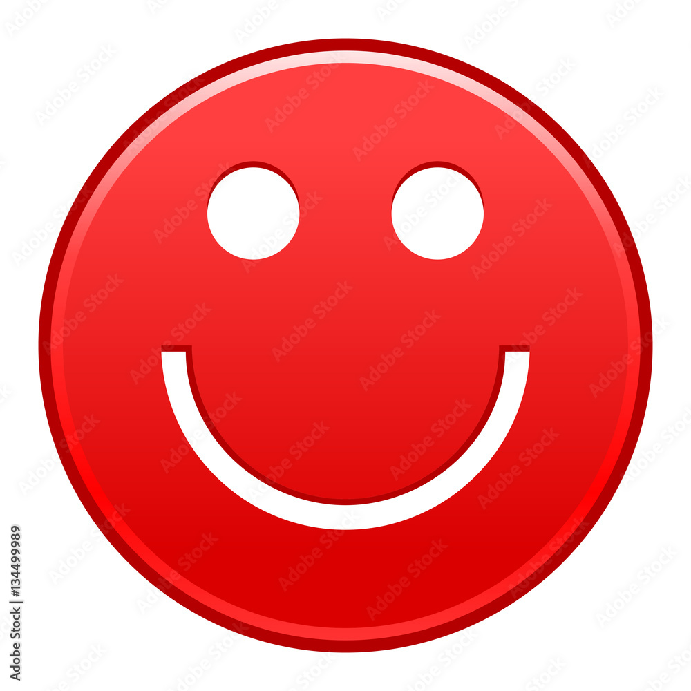 Red smiling face cheerful smiley happy emoticon Red smiling face cheerful smiley happy emoticon