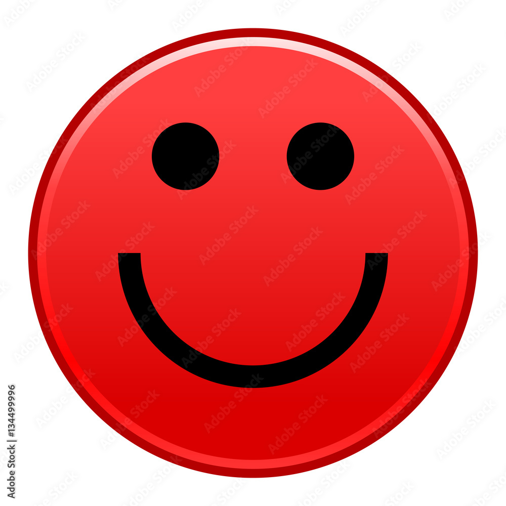 Red smiling face cheerful smiley happy emoticon Red smiling face cheerful smiley happy emoticon
