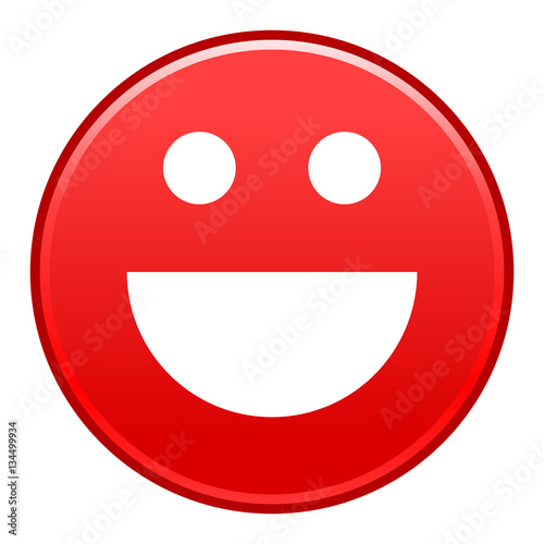 Red smiling face cheerful smiley happy emoticon