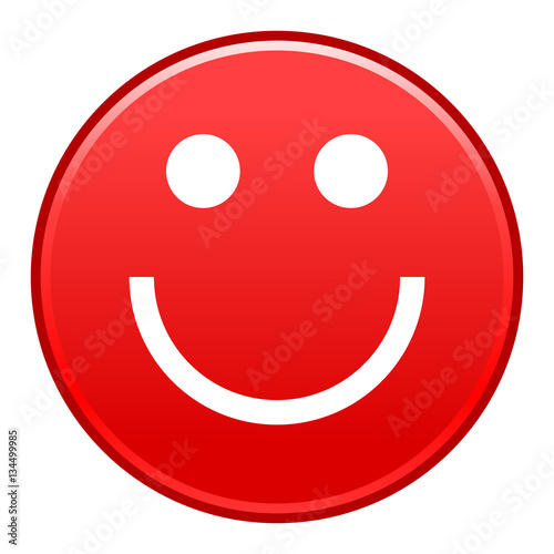 Red smiling face cheerful smiley happy emoticon