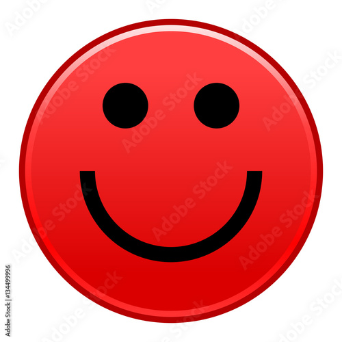 Red smiling face cheerful smiley happy emoticon