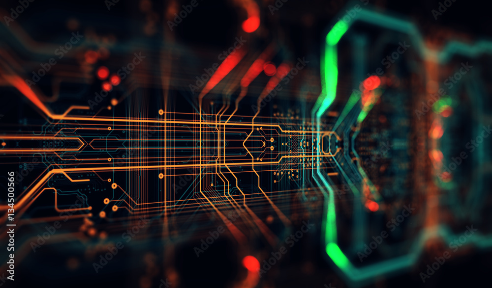 Technology background/Technology background of the abstract computer