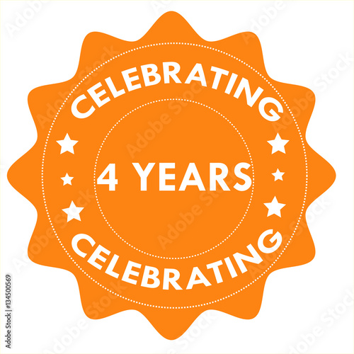 Four years anniversary celebrating icon