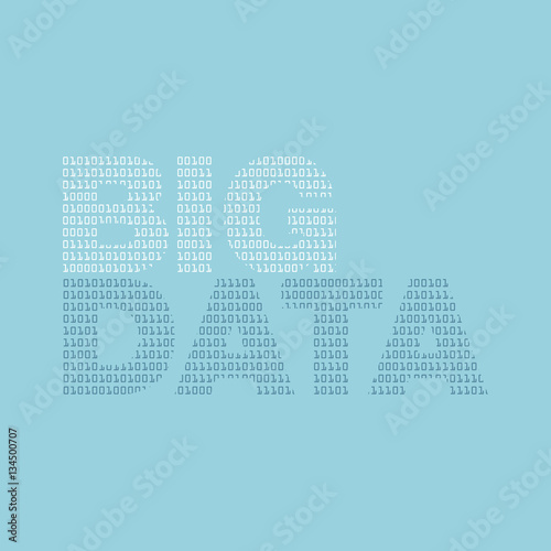 Big Data with binary texture vector illustration