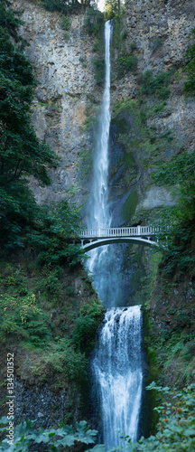 Upper & Lower Multnomah Falls and Benson Footbridge, Oregon photo