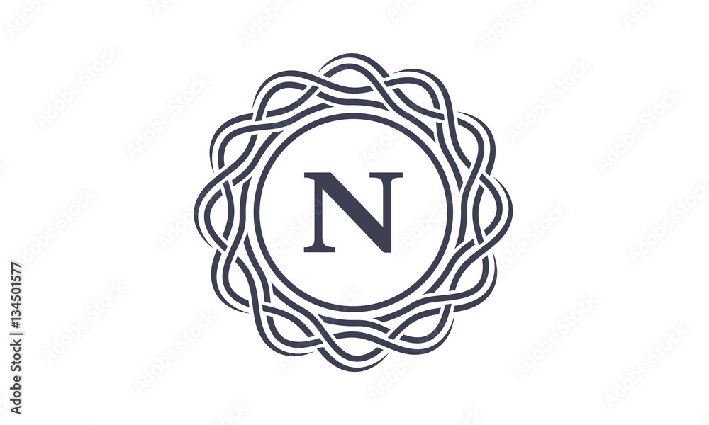 N Letter Crest Logo N Letter Crest Logo
