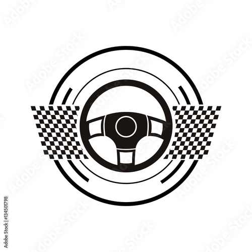 Racing motorsport symbol icon vector illustration graphic