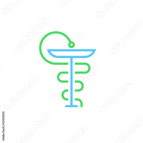 symbol of medicine. Pharmacy line icon, outline vector logo illustration, linear colorful pictogram isolated on white